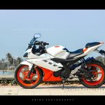 Yamaha R15 Orange white modification