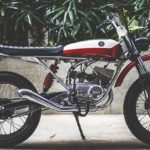 Modified Yamaha RX 100 Scrambler