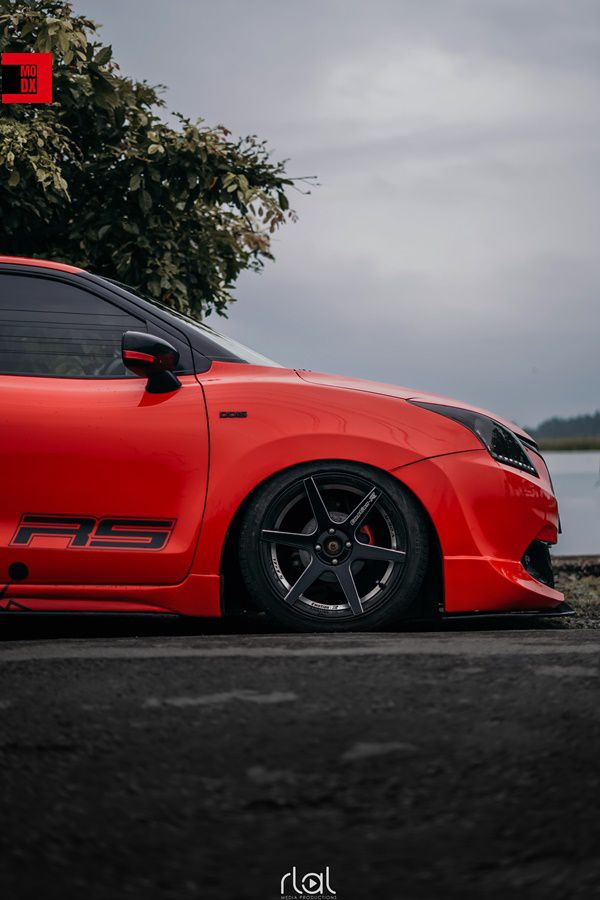 Bagged Baleno black alloy wheels