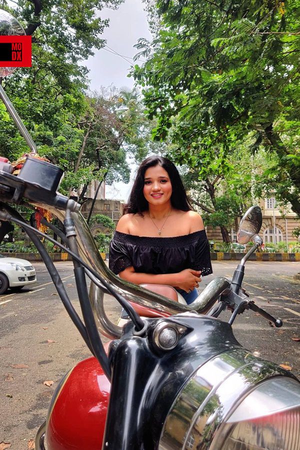 Beautiful biker girl